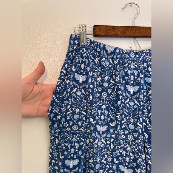 Bedhead Through The Woods Knit 3/4 Sleeve Notch Collar Cropped Pajama Set Medium - Picture 7 of 10